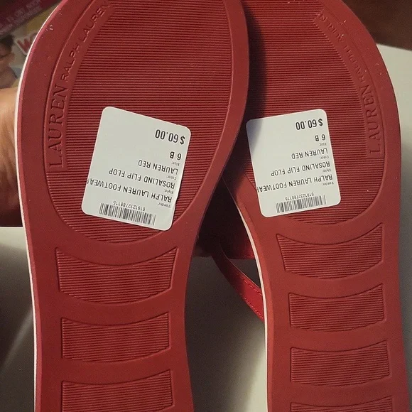 Red size 6B Lauren Ralph Lauren Rosalind Sandal - Picture 2 of 3